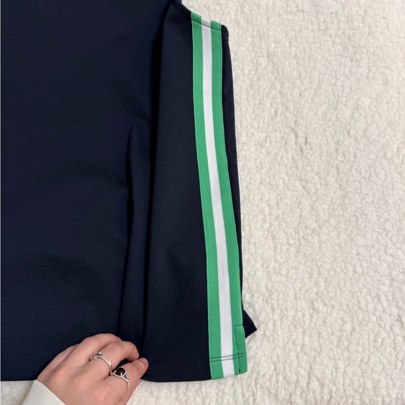 The Upside Black Tank Top with Green Stripe - Picture 2 of 4